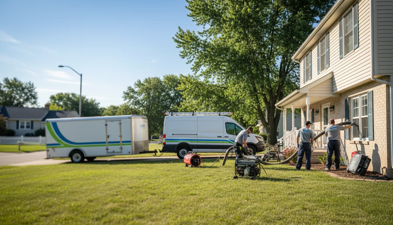 Flooded Basement Restoration And Cleanup With Repair in Walcott, IA near me